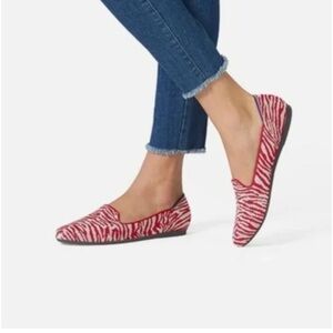 Rothys Red Zebra Loafers - 6.5